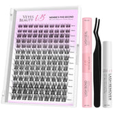 VEYESBEAUTY empaque frontal mostrando kit completo y beneficio de conveniencia