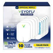 VEYOFLY front packaging of 10 refill boards showing ready supply and convenience