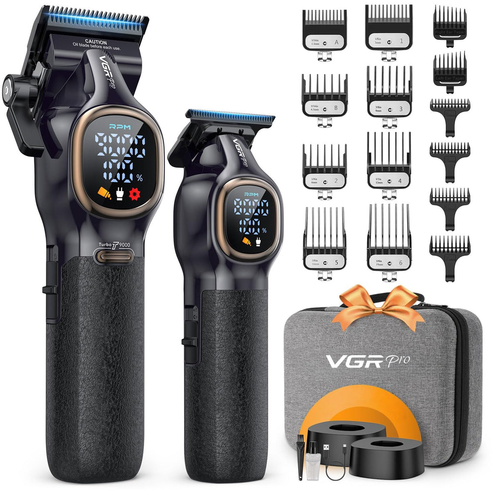 VGRPRO front view of clipper and trimmer showing complete kit benefits