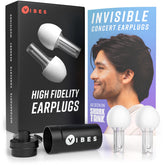 VIBES front view packaging showing compact reusable earplugs and case for easy protection