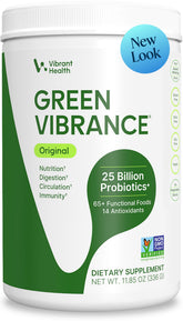 Vibrant Health front packaging showing product and clear benefits