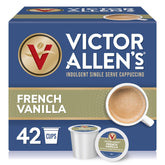 Victor Allen's front box view showing 42 pods and brand, convenient supply