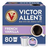 Victor Allen's front box showing 80-count pods and branding for easy restocking