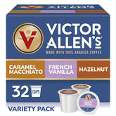 Victor Allen's frente de caja Variety Pack mostrando las tres variedades y conveniencia