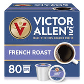 Victor Allen's front box showing 80-count pack and bold roast benefit