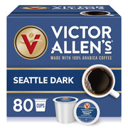 Victor Allen's vista frontal de la caja mostrando 80 cápsulas y conveniencia