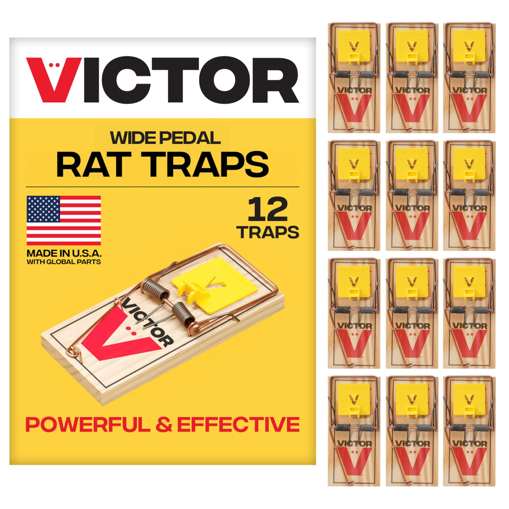 Victor front packaging showing 12-pack and wide pedal benefit