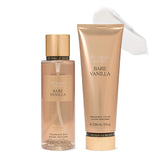 Victoria's Secret envase frontal del set Bare Vanilla mostrando diseño y tamaño