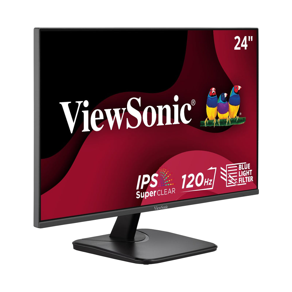 ViewSonic VA2456A-MHD front view showing crisp display and slim bezels for clear visuals
