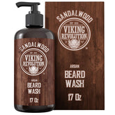 Viking Revolution envase frontal 17 oz mostrando etiqueta y aroma sándalo