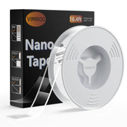 vimiroo rollo frontal transparente mostrando longitud y ancho, montaje rápido