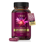 VINIA bottle front view showing branding and vegan benefit