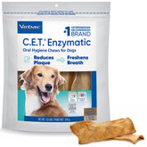 Virbac C.E.T. pack front showing chews and brand for trusted dental care