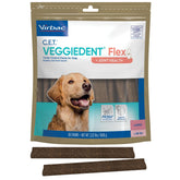 Virbac Veggiedent Fr3sh & Flex L empaque frontal mostrando beneficios frescura