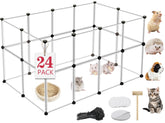 VISCOO front panel layout showing assembled playpen and clear visibility benefit