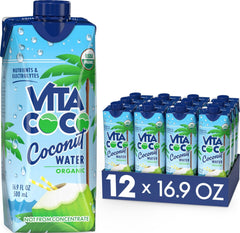 Vita Coco front view of 16.9 oz cartons showing brand and pack convenience