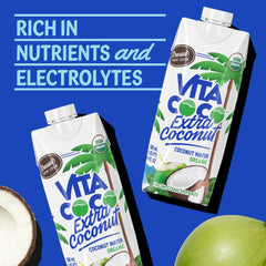 Close-up of coconut puree texture in Vita Coco highlighting richer mouthfeel