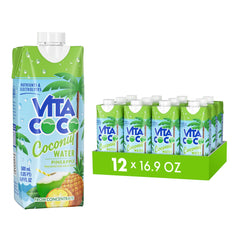 Vita Coco frente del pack piña mostrando diseño y conveniencia para llevar