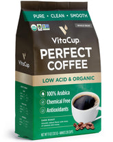 VitaCup frente del paquete mostrando sello USDA Organic y tamaño 11oz