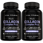 Vital Vitamins front label bottle showing product identity and benefits