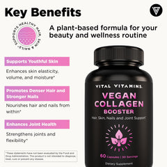 Vital Vitamins mezcla de extractos vegetales que fomentan colágeno