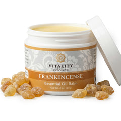 Vitality bálsamo frontal en envase mostrando sello natural y tamaño 2oz
