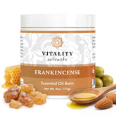 Vitality bálsamo de incienso frasco frontal y beneficio hidratación profunda