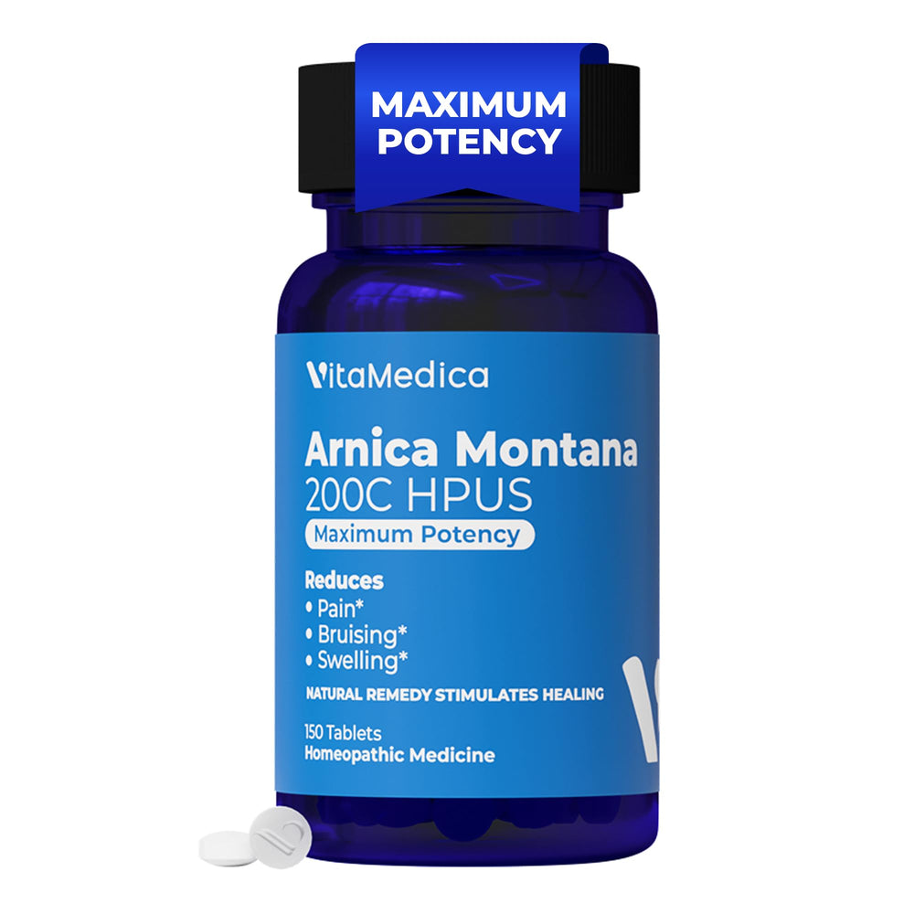 VitaMedica envase frontal que muestra Arnica Montana 200C y beneficio recuperación