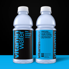 vitaminwater etiqueta con lista de vitaminas y minerales visible para comparar beneficios