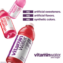 vitaminwater close-up de etiqueta con lista de vitaminas visible