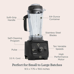 Vitamix VX1 laser-cut stainless-steel blades close-up showing durable cutting performance
