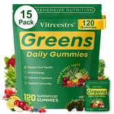 Vitrcestrs front packaging showing 120-count jar and colorful gummy bears for convenient nutrition