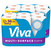 Viva front packaging showing 12 triple rolls and value pack benefit