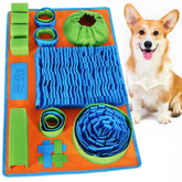 Vivifying alfombra snuffle vista frontal mostrando pliegues y colores, estimula olfato