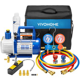 VIVOHOME front view showing pump and gauges for quick system servicing