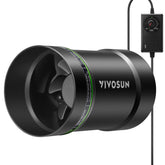 VIVOSUN 4" inline fan front view showing compact design and ventilation benefit