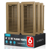 VOISEN front view brown floor register showing clean louver design and durability