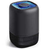VOOPNU front view showing sleek black purifier and rapid coverage benefit