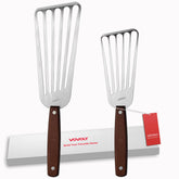Vovoly espátula frontal junto a su empaque, herramienta resistente