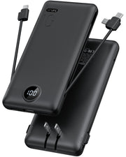 VRURC front view showing compact power bank and built-in ports for easy charging