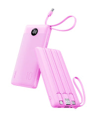 VRURC vista frontal del power bank mostrando diseño compacto y etiqueta