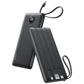 VRURC vista frontal del power bank mostrando diseño compacto y beneficios de portabilidad