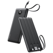 VRURC vista frontal del power bank mostrando diseño compacto y beneficios de portabilidad