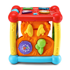 VTech close-up of light-up animal and shape buttons teaching names