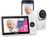 VTech parent unit front view showing clear 5 inch display for quick bedside checks