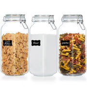 Vtopmart 78oz front packaging showing three jars and lids for easy organization