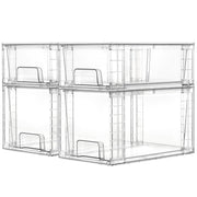 Vtopmart clear drawers front packaging showing four-piece set and visibility benefit
