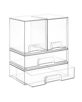 Vtopmart clear drawers front view showing compact organized storage benefit