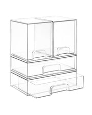 Vtopmart clear drawers front view showing compact organized storage benefit
