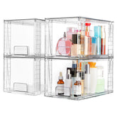 Vtopmart clear front view showing transparent drawers and neat organization benefit